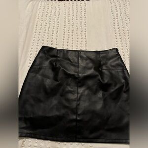 Black pleather skirt